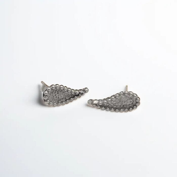 Mini Paisley Milgrain Stud Earrings