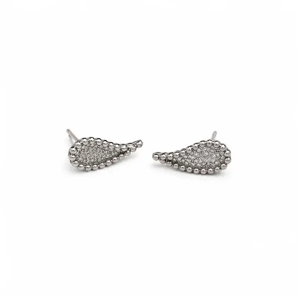 Mini Paisley Milgrain Stud Earrings 1