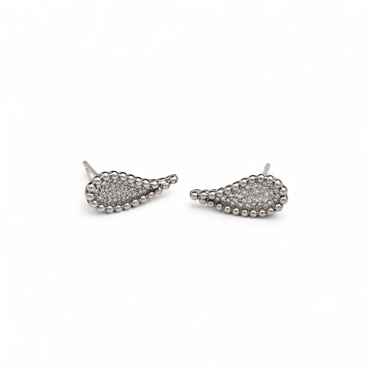 m p Mini Paisley Milgrain Stud Earrings 1