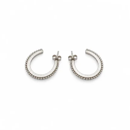 Milgrain Semi Hoop Earrings 1