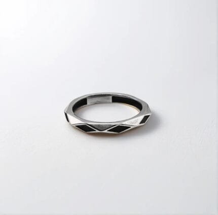 Faceted Sterling Silver Ring