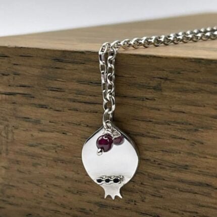 Pomegranate Anklet with Red Garnet Stones