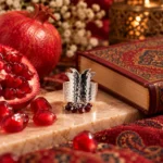 Pomegranate Wide Band Ring With Red Garnet Stones - Image 3