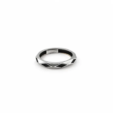 Faceted Sterling Silver Ring 1