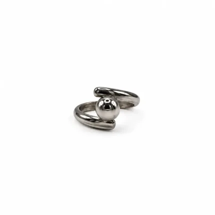 Triple Orb Hammered Ring 1