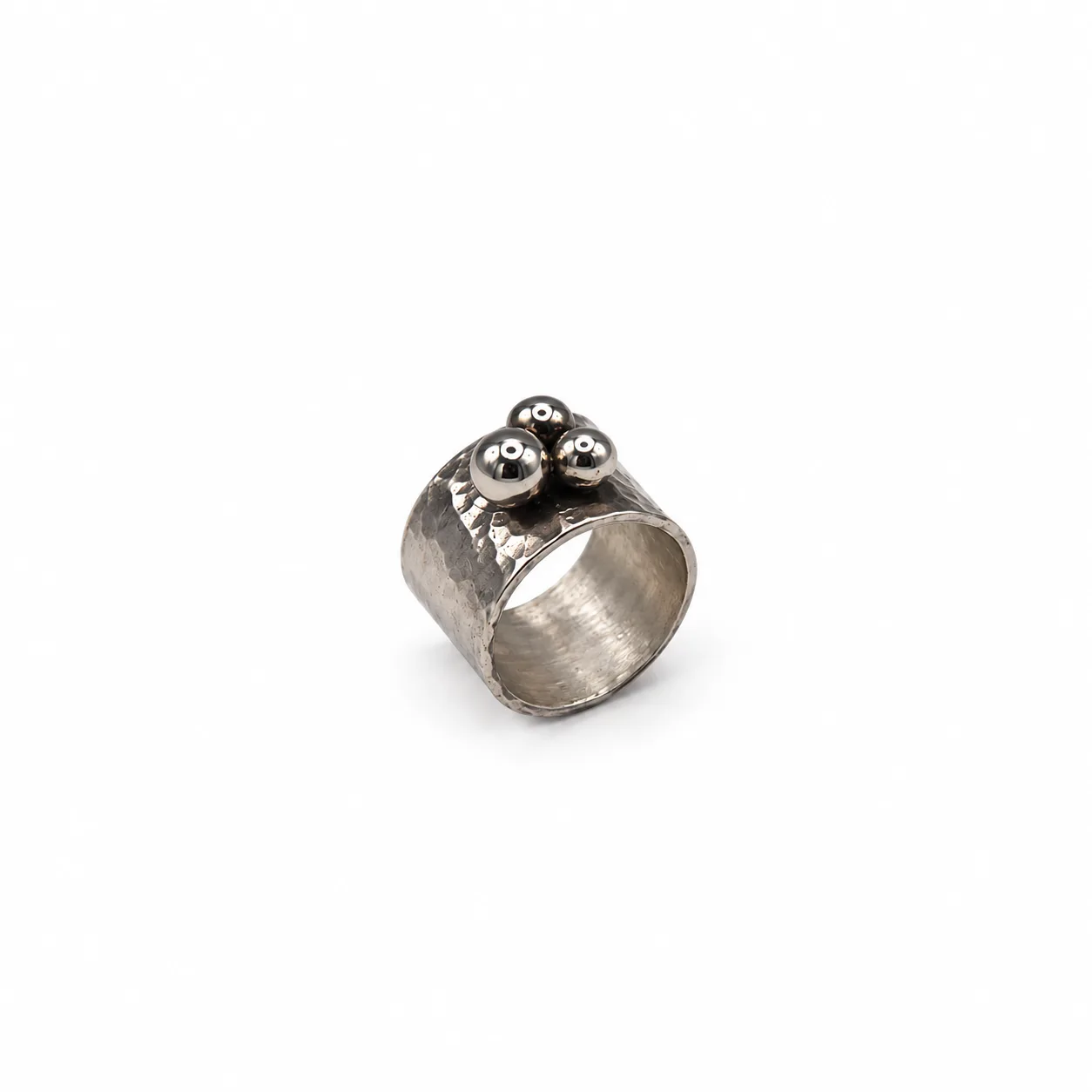 orb Triple Orb Hammered Ring 1
