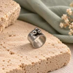 Triple Orb Hammered Ring - Image 4