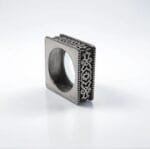 Square Shaped Persian Motif Ring