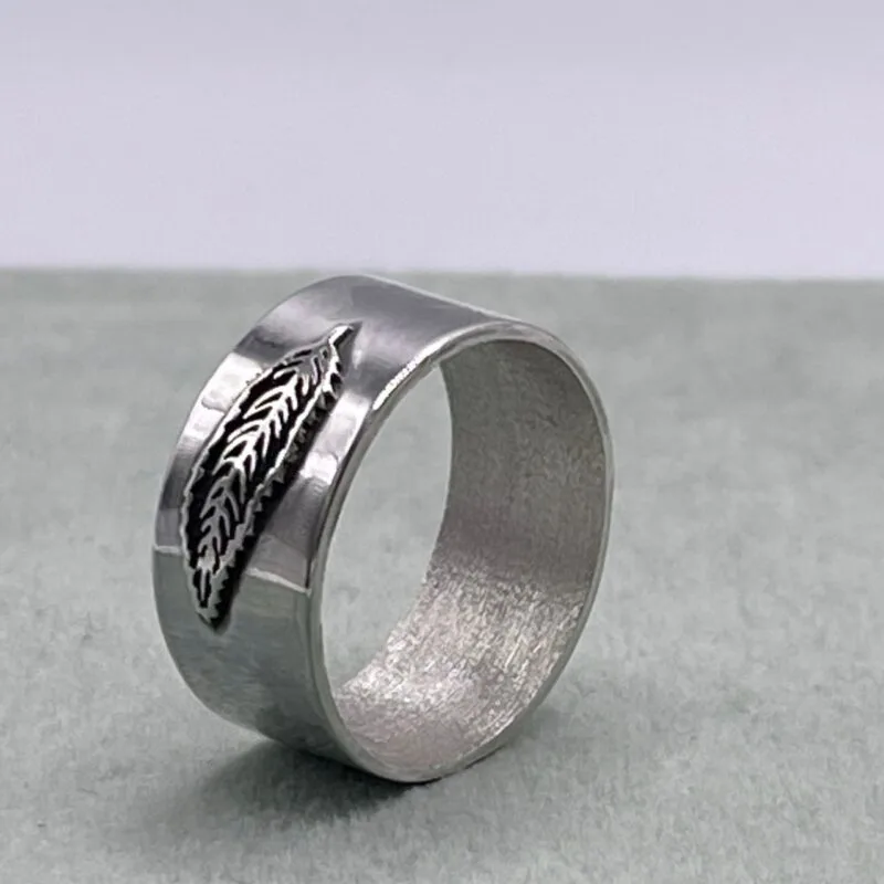 Feather Silver Ring