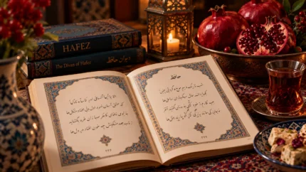 Yalda setting with the Divan of Hafez