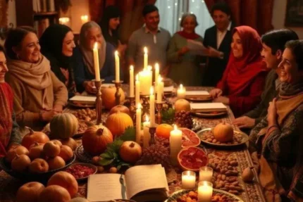 Persian family gathering to celebrate Yalda Night with pomegranates and poetry 1